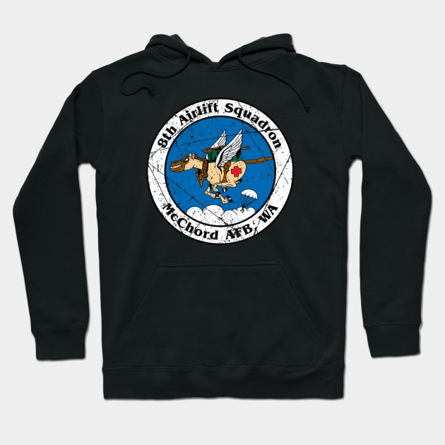8th Airlift Squadron Vintage Insignia Hoodie by Mandra